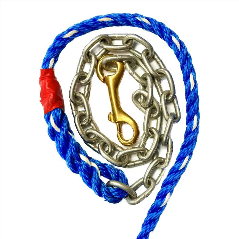 Lead Rope with Chain Blue pcs