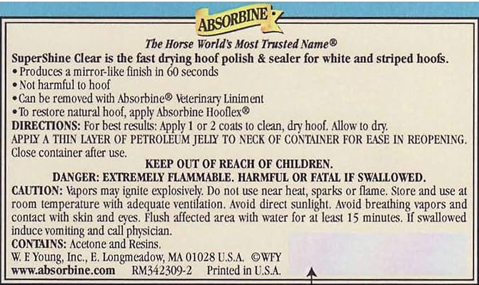 Supershine Hoof Polish & Sealer Clear 8 oz